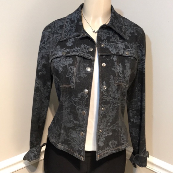 Renfrew Jackets & Blazers - RENFREW Black Denim Toile Jacket Button Up Size M
